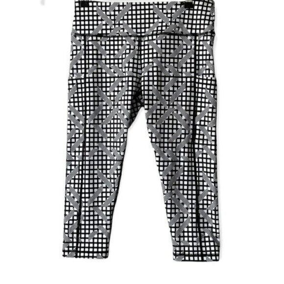 Belcorva Mid-Calf Leggings Women’s Size Small Geometric Athletic Yoga Pockets - Picture 1 of 9